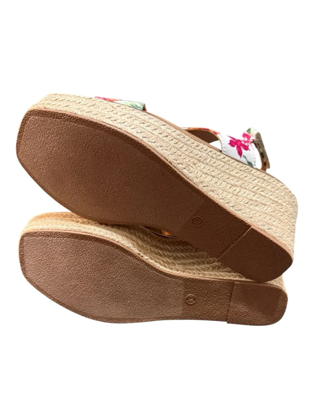 Corkys Freddy White Floral Platform Wedge Sandals Size 10 NIB